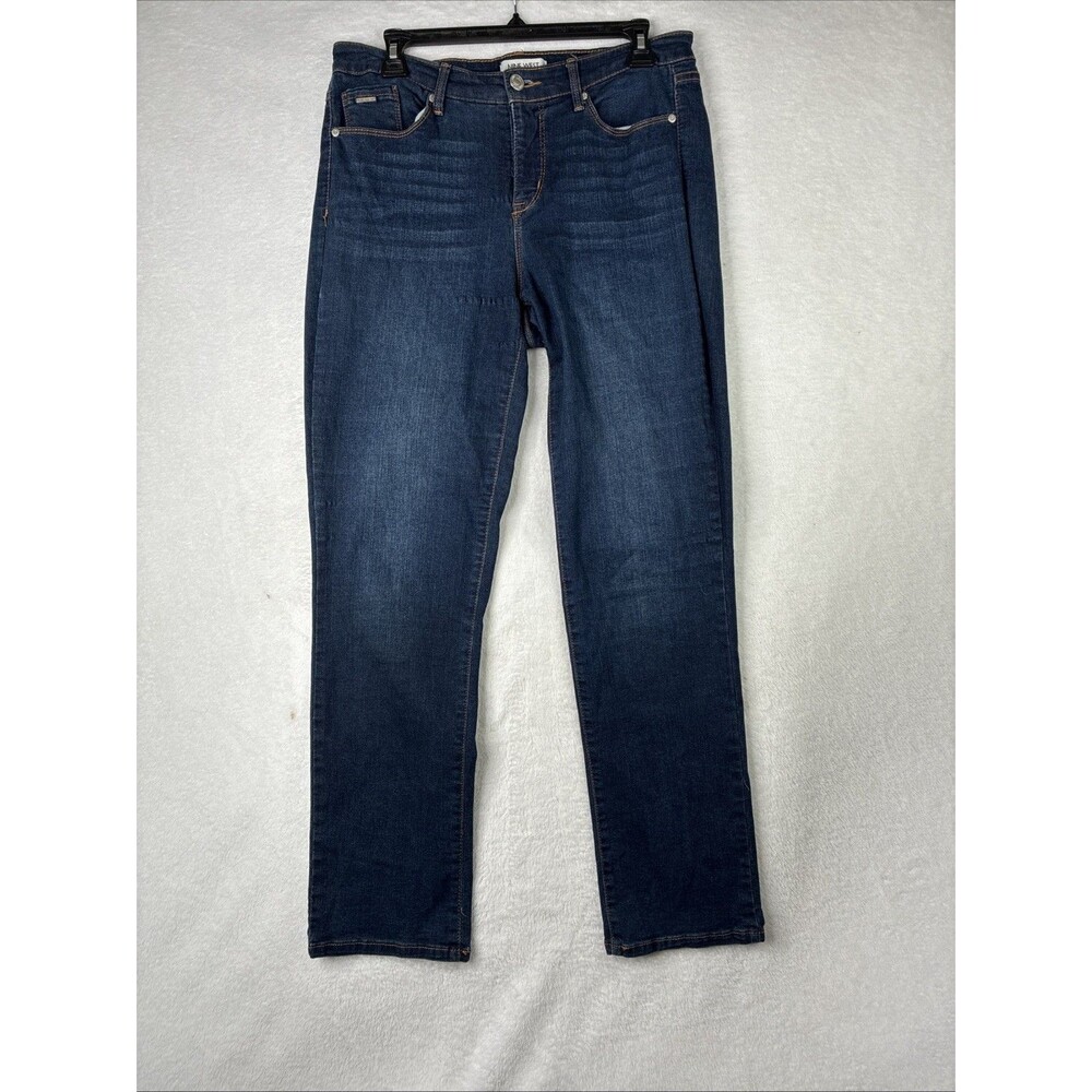 Nine West Jeans Womens Size 8 Dark Wash Slim Straight Stretch Denim Blue